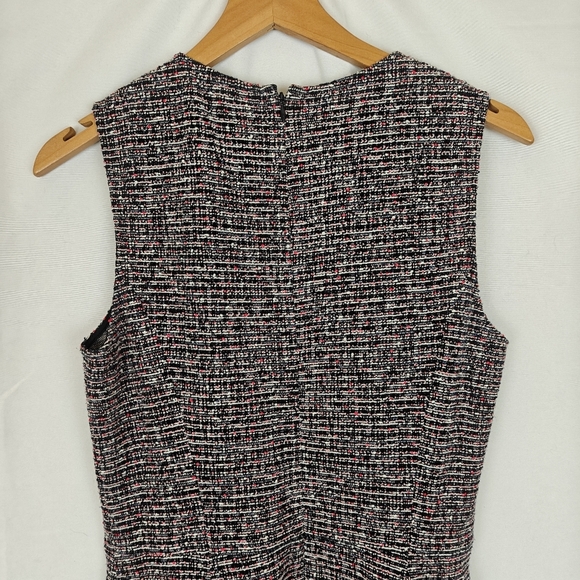 Theory Navy & Red Fit & Flare Sleeveless Tweed Mini DressSize 6 Women's - Picture 12 of 12